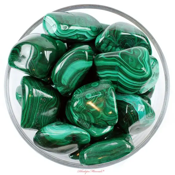 Malachite Tumbled Stone, Malachite, Tumbled Stones, Stones, Crystals, Rocks, Gifts, Gemstones, Gems, Zodiac Crystals, Healing Crystals