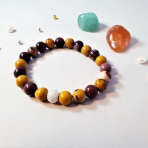 Mookaite Jasper stretch bracelet, Mookaite jewellery, Gift for her,  Crystal healing | Natural genuine Gemstone bracelets. Buy crystal jewelry, handmade handcrafted artisan jewelry for women.  Unique handmade gift ideas. #jewelry #beadedbracelets #beadedjewelry #gift #shopping #handmadejewelry #fashion #style #product #bracelets #affiliate #ad