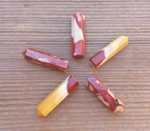 Natural Mookaite Jasper Single Terminated Gemstone Crystal Pencil Point (one)