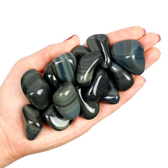 Platinum Obsidian Tumbled Stone, Platinum Obsidian, Tumbled Stones, Obsidian Stones, Crystals, Stones, Rocks, Gifts, Gemstones, Zodiac Stone