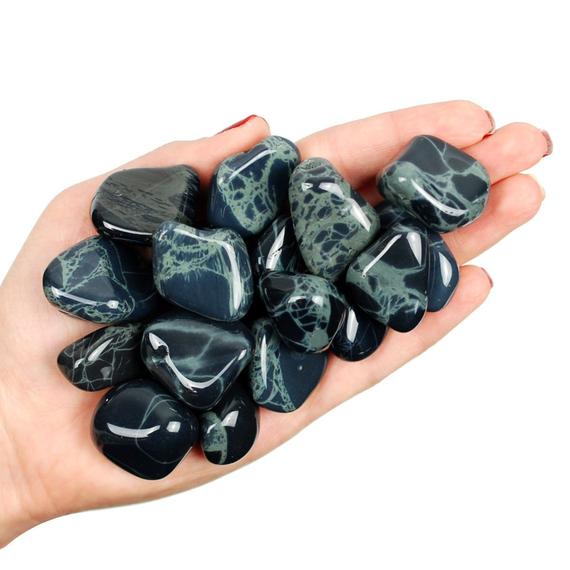 Spider Web Obsidian Tumbled Stone, Spider Web Obsidian, Spider Web, Obsidian, Crystals, Stones, Rocks, Gemstones, Zodiac Crystals, Gifts