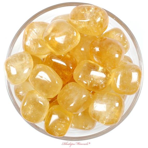 Honey Calcite Tumbled Stone, Amber Calcite, Tumbled Stones, Honey Calcite, Calcite, Yellow Calcite, Stones, Crystals, Rocks, Gifts, Zodiac