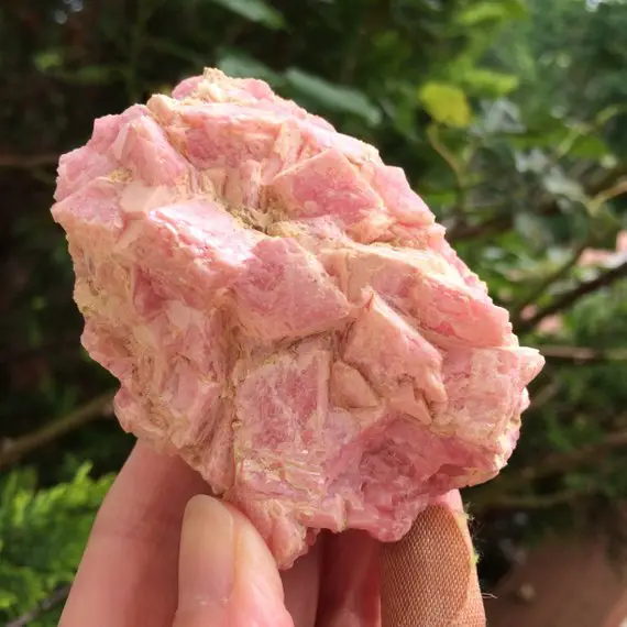 Rhodochrosite Crystal Cluster - Raw Mineral - Natural Specimen - Healing Crystal - Meditation Stone - Collectible - From Peru - 210g
