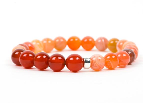 Sacral Chakra Bracelet, Natural Carnelian Gemstone Bracelet, Gemstone Handmade Jewelry, Unique-gift-for-wife Sacral Chakra Bracelet, Natural Carnelian Gemstone Bracelet, Gemstone Handmade Jewelry, Unique-gift-for-wife