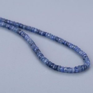 AAA+ Quality Blue Sapphire Necklace, Natural Gemstone Jewelry, Blue Sapphire Beaded Necklace, Handmade Jewelry, Beautiful Gift Necklace. | Natural genuine Sapphire necklaces. Buy crystal jewelry, handmade handcrafted artisan jewelry for women.  Unique handmade gift ideas. #jewelry #beadednecklaces #beadedjewelry #gift #shopping #handmadejewelry #fashion #style #product #necklaces #affiliate #ad
