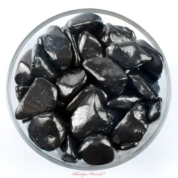 Shungite Tumbled Stone, Shungite Stones, Shungite Crystals, Shungite, Gemstones, Gifts, Crystals, Rocks, Stones, Healing Crystals, Zodiac