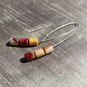 Shop Mookaite Jasper Earrings! Silver and mookaite jasper dangle earrings, Australian mookaite earrings, Jasper earrings, Long dangle silver earrings, Long earrings | Natural genuine Mookaite Jasper earrings. Buy crystal jewelry, handmade handcrafted artisan jewelry for women.  Unique handmade gift ideas. #jewelry #beadedearrings #beadedjewelry #gift #shopping #handmadejewelry #fashion #style #product #earrings #affiliate #ad