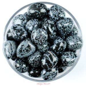 One Large Snowflake Obsidian Tumbled Stones, Snowflake Obsidian Tumbled Stones, Snowflake Obsidian Tumbled Stone, Healing Snowflake Obsidian | Natural genuine stones & crystals in various shapes & sizes. Buy raw cut, tumbled, or polished gemstones for making jewelry or crystal healing energy vibration raising reiki stones. #crystals #gemstones #crystalhealing #crystalsandgemstones #energyhealing #affiliate #ad