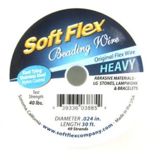 Shop Beading Wire! Soft Flex Heavy Original Stainless Steel Beading Wire 49 strand .024 inch  30ft & 100ft  length- 1 spool | Shop jewelry making and beading supplies, tools & findings for DIY jewelry making and crafts. #jewelrymaking #diyjewelry #jewelrycrafts #jewelrysupplies #beading #affiliate #ad
