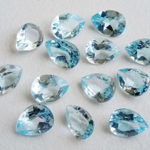 Shop Topaz Shapes! 6x8mm  Blue Topaz Pear Cut Stone, Natural Blue Topaz Full Pear Cut Stone, Loose 2 Pieces Blue Topaz Calibrated For Jewelry – GS5188 | Natural genuine stones & crystals in various shapes & sizes. Buy raw cut, tumbled, or polished gemstones for making jewelry or crystal healing energy vibration raising reiki stones. #crystals #gemstones #crystalhealing #crystalsandgemstones #energyhealing #affiliate #ad