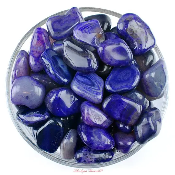 Purple Agate Tumbled Stone, Purple Agate, Tumbled Stones, Agate, Stones, Crystals, Rocks, Gifts, Wedding Favors, Gemstones, Gems, Zodiac