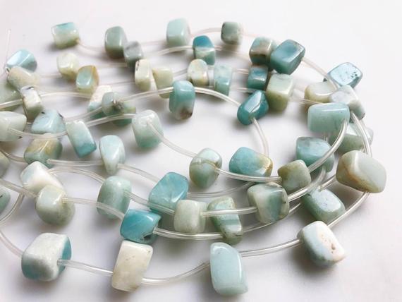 Natural Amazonite Smooth Nugget Beads Approx 10x14mm 15.5" Strand