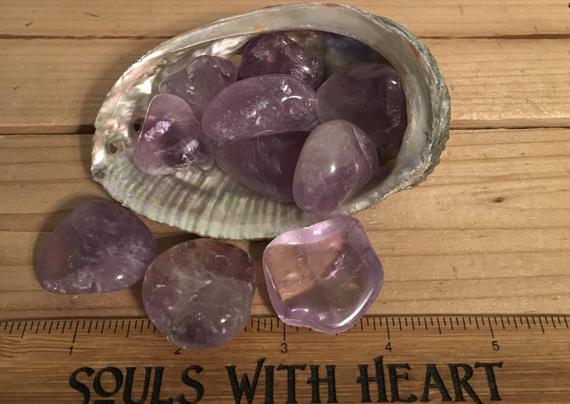 Amethyst Grade A Large Tumbled Stone,powerful And Protective Stone,healing Crystals, Healing Stones, Spiritual Stone, Chakra Stone