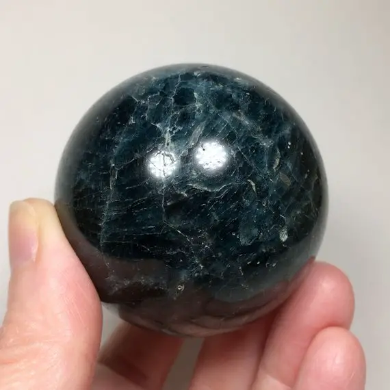 56mm Apatite Sphere - Natural Crystal Ball - Polished Stone - Healing Crystal - Meditation Stone - Collectible - From Madagascar - 291g