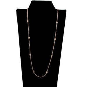 Shop Diamond Necklaces! 14K Diamond by the Yard Necklace / 0.60 CT Diamond Necklace / Diamond Bezel Necklace / Everyday Necklace / Necklace for Women | Natural genuine Diamond necklaces. Buy crystal jewelry, handmade handcrafted artisan jewelry for women.  Unique handmade gift ideas. #jewelry #beadednecklaces #beadedjewelry #gift #shopping #handmadejewelry #fashion #style #product #necklaces #affiliate #ad