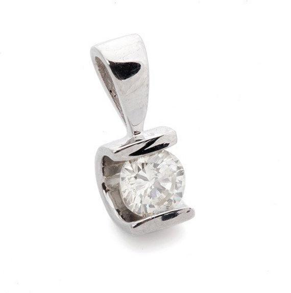 Tiny Pendant 1/2ct -diamond Pendant-gold Necklace Dainty-gold Diamond Pendant-anniversary Gift-graduation Gift-diamond Necklace-chain