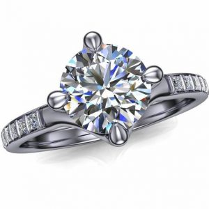 Engagement Ring With 1-carat Flawless Diamond Engagement Ring With 1-carat Flawless Diamond