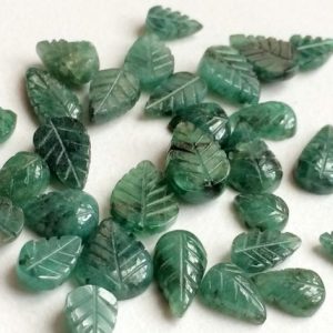 Shop Emerald Stones & Crystals! 7-11mm Emerald Leaf Cabochons, Green Emerald Hand Carved Loose Gemstones, 3Pcs Emerald For Jewelry, Carved Emerald Gems – PGPA58 | Natural genuine stones & crystals in various shapes & sizes. Buy raw cut, tumbled, or polished gemstones for making jewelry or crystal healing energy vibration raising reiki stones. #crystals #gemstones #crystalhealing #crystalsandgemstones #energyhealing #affiliate #ad