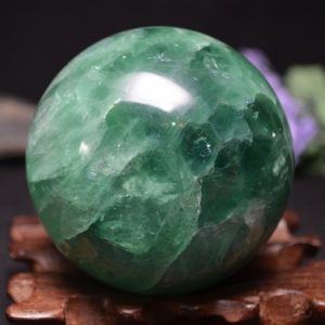 Shop Fluorite Shapes! 2.95"Rare Large Green  Fluorite Sphere with Angel's wings /Clear Green Fluorite Ball/Colorful Rocks-75mm 718g | Natural genuine stones & crystals in various shapes & sizes. Buy raw cut, tumbled, or polished gemstones for making jewelry or crystal healing energy vibration raising reiki stones. #crystals #gemstones #crystalhealing #crystalsandgemstones #energyhealing #affiliate #ad