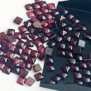 Shop Garnet Cabochons! 5-6mm Mozambique Garnet Square Cabochon, Loose Garnet Plain Square Flat Back Cabochons, Garnet For Jewelry (5Pcs To 25 Pcs Options) – KS3234 | Natural genuine stones & crystals in various shapes & sizes. Buy raw cut, tumbled, or polished gemstones for making jewelry or crystal healing energy vibration raising reiki stones. #crystals #gemstones #crystalhealing #crystalsandgemstones #energyhealing #affiliate #ad