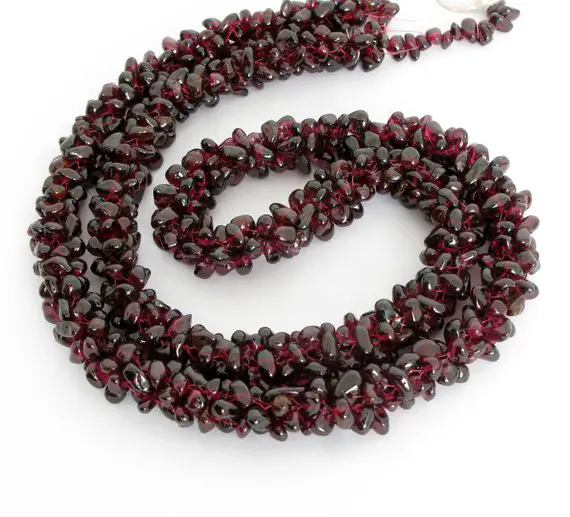 Garnet Beads,  Garnet Chip Bead Strand, Genuine Garnets,  Red Gemstone Beads, Full Strand, Garnet212