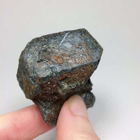 Large Raw Almandine Garnet Crystal On Chlorite Schist - Rough Mineral - Raw Gemstone - Healing And Meditation Crystal - North Carolina  109g