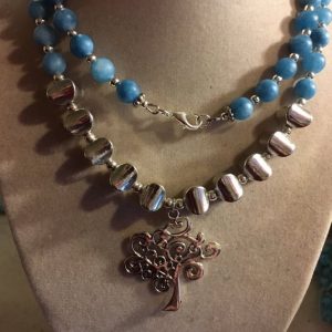 Shop Jade Pendants! Blue Necklace – Silver Jewelry – Long Jade Gemstone Jewellery – Tree Pendant – Fashion | Natural genuine Jade pendants. Buy crystal jewelry, handmade handcrafted artisan jewelry for women.  Unique handmade gift ideas. #jewelry #beadedpendants #beadedjewelry #gift #shopping #handmadejewelry #fashion #style #product #pendants #affiliate #ad