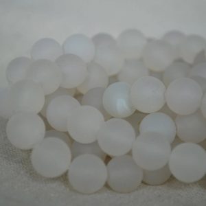 Shop Jade Round Beads! High Quality Grade A Natural White Jade Frosted / – MATTE – Semi-precious Gemstone Round Beads – 4mm, 6mm, 8mm, 10mm sizes – 15" strand | Natural genuine round Jade beads for beading and jewelry making.  #jewelry #beads #beadedjewelry #diyjewelry #jewelrymaking #beadstore #beading #affiliate #ad