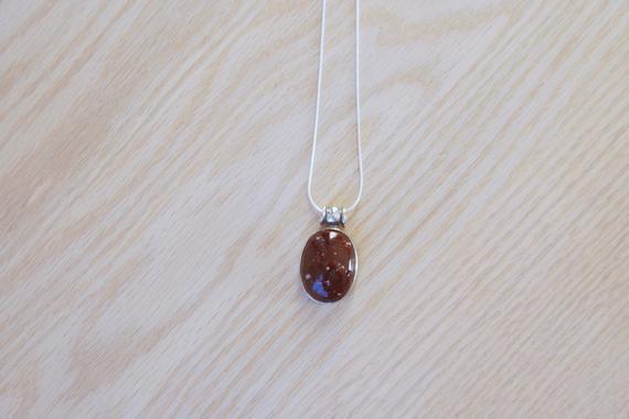 Jasper Pendant // Jasper Silver Pendant // Jasper And Sterling Silver // Red Jasper