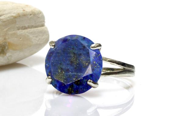 Lapis Lazuli Ring · Blue Lapis Ring · Silver Engagement Ring · Sterling Lapis Ring · Wisdom Ring · Strength Ring · Protection Ring