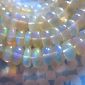 Shop Opal Rondelle Beads! 10-50 pcs / 3-4 mm, ETHIOPIAN OPAL Rondelles Beads, Welo Opal, Luxe AAA, Smooth White Opal, brides bridal weddings high end 34 | Natural genuine rondelle Opal beads for beading and jewelry making.  #jewelry #beads #beadedjewelry #diyjewelry #jewelrymaking #beadstore #beading #affiliate #ad