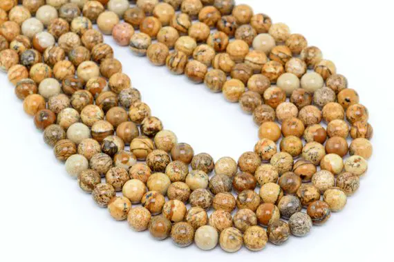 Picture Jasper Beads Grade Aaa Genuine Natural Gemstone Round Loose Beads 4mm 6mm 8mm 10mm 12mm Bulk Lot Options