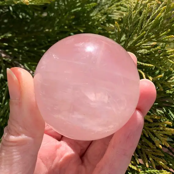 53mm Rose Quartz Sphere - Crystal Ball -  Natural Crystal - Polished Stone - Healing Crystal - Meditation Stone - From Madagascar - 206g