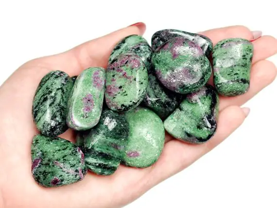 Ruby In Zoisite Tumbled Stone, Ruby Zoisite, Tumbled Stones, Ruby Stones, Ruby Crystals, Crystals, Stones, Gems, Rocks, Gemstones, Zodiac