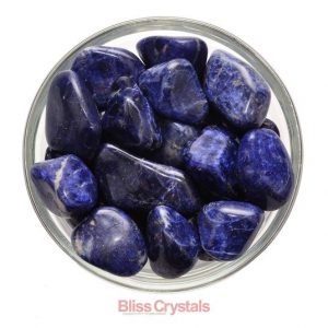 Beautiful Dark Blue SODALITE Tumbled Stones Intuition #SD01 | Natural genuine stones & crystals in various shapes & sizes. Buy raw cut, tumbled, or polished gemstones for making jewelry or crystal healing energy vibration raising reiki stones. #crystals #gemstones #crystalhealing #crystalsandgemstones #energyhealing #affiliate #ad