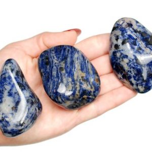 Shop Tumbled Sodalite Crystals & Pocket Stones! Sodalite Tumbled Stone, Sodalite, Tumbled Stones, Sodalite Crystal, Sodalite Stone, Stones, Crystals, Gifts, Rocks, Gemstones, Zodiac Stone | Natural genuine stones & crystals in various shapes & sizes. Buy raw cut, tumbled, or polished gemstones for making jewelry or crystal healing energy vibration raising reiki stones. #crystals #gemstones #crystalhealing #crystalsandgemstones #energyhealing #affiliate #ad