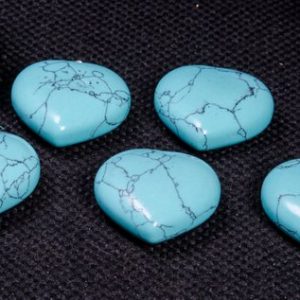 Polished Hand Carved Turquoise Stone Heart Shaped/Blue Turquoise Stone/Worry stone/Decoration/Pendants/Love Stone/Gift for her-Drilled | Natural genuine stones & crystals in various shapes & sizes. Buy raw cut, tumbled, or polished gemstones for making jewelry or crystal healing energy vibration raising reiki stones. #crystals #gemstones #crystalhealing #crystalsandgemstones #energyhealing #affiliate #ad
