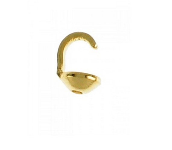 18k Solid Yellow Gold Bead Tips - 2 Tips Per Order