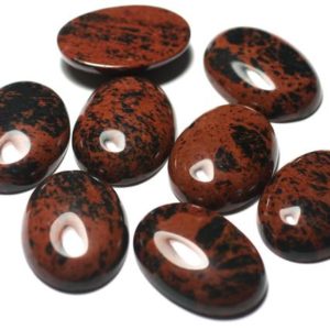 Shop Mahogany Obsidian Cabochons! 1pc – Cabochon de Pierre – Obsidienne Mahogany – Ovale 30x22mm  4558550033048 | Natural genuine stones & crystals in various shapes & sizes. Buy raw cut, tumbled, or polished gemstones for making jewelry or crystal healing energy vibration raising reiki stones. #crystals #gemstones #crystalhealing #crystalsandgemstones #energyhealing #affiliate #ad