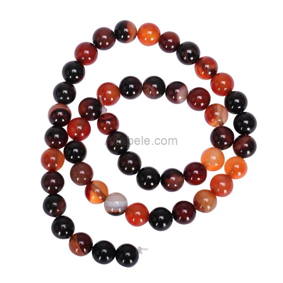 U Pick 15 Inch Aaa Natural Brown Orange Agate Healing Gemstone 6mm 8mm 10mm Round Beads For Earrings Bracelet Necklace Jewelry Making