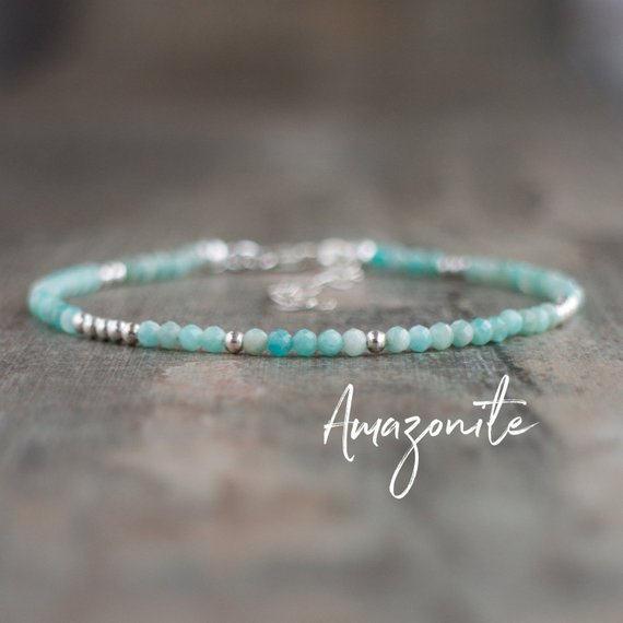 Amazonite Bracelet, Dainty Bracelets For Women, Gemstone Jewelry, Gifts For Her