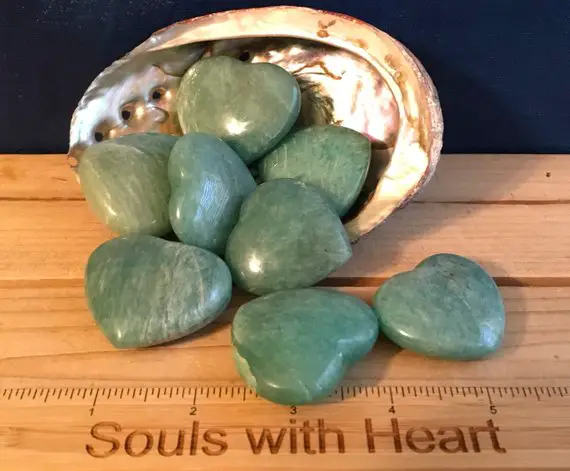 Amazonite Gemstone Heart,healing Stone, Soothes Emotions, Energies Luck And Love, Healing Crystal, Chakra Stone, Spiritual Stone