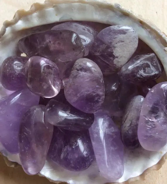 Amethyst Small Tumbled Stone,powerful And Protective,healing Crystals, Healing Stones, Spiritual Stone, Chakra Stone