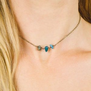 Shop Apatite Jewelry! Apatite beaded boho choker. Apatite choker necklace. Blue crystal choker. Delicate choker. Gemstone choker. Tiny beaded choker. | Natural genuine Apatite jewelry. Buy crystal jewelry, handmade handcrafted artisan jewelry for women.  Unique handmade gift ideas. #jewelry #beadedjewelry #beadedjewelry #gift #shopping #handmadejewelry #fashion #style #product #jewelry #affiliate #ad