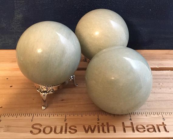 Green Aventurine Sphere, 55 Mm Gemstone Sphere,healing Stone, Healing Crystal, Chakra  Stone, Spiritual Stone