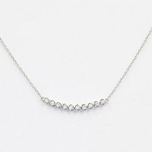 Shop Diamond Necklaces! 14K Diamond Bezel Bar Necklace / Diamond Bezel Necklace / Diamond Bar Necklace / Diamond Curved Bar Necklace / Everyday Necklace | Natural genuine Diamond necklaces. Buy crystal jewelry, handmade handcrafted artisan jewelry for women.  Unique handmade gift ideas. #jewelry #beadednecklaces #beadedjewelry #gift #shopping #handmadejewelry #fashion #style #product #necklaces #affiliate #ad