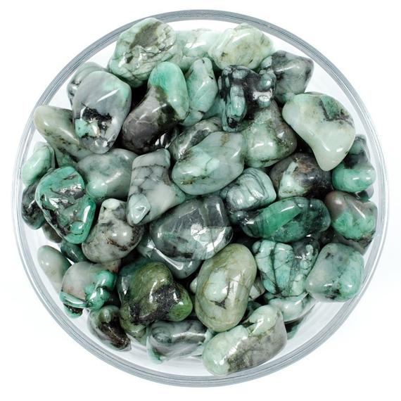 Emerald Tumbled Stone, Emerald, Tumbled Stones, Emerald Stones, Emerald Crystals, Stones, Crystals, Rocks, Gemstones, Gifts, Zodiac Crystals