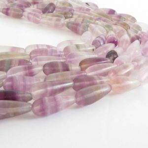 20mm Fluorite Teardrop Beads, 20mm Drilled Lengthwise Teardrop Fluorite Beads, 13 Inch Strand, Natural Gemstone Beads, Purple Beads, Fluo201 | Natural genuine other-shape Gemstone beads for beading and jewelry making.  #jewelry #beads #beadedjewelry #diyjewelry #jewelrymaking #beadstore #beading #affiliate #ad