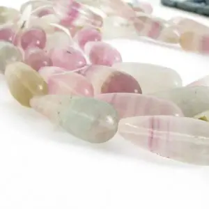 Shop Fluorite Bead Shapes! 24mm Fluorite Teardrop Beads, 24mm Drilled Lengthwise Teardrop Fluorite, Rainbow Fluorite, Natural Gemstone Beads, Purple Beads, Fluo207 | Natural genuine other-shape Fluorite beads for beading and jewelry making.  #jewelry #beads #beadedjewelry #diyjewelry #jewelrymaking #beadstore #beading #affiliate #ad