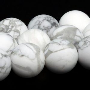 Shop Howlite Beads! Matte Howlite Beads Grade AAA Genuine Natural Gemstone Round Loose Beads 4MM 6MM 8MM 10MM 16MM Bulk Lot Options | Natural genuine beads Howlite beads for beading and jewelry making.  #jewelry #beads #beadedjewelry #diyjewelry #jewelrymaking #beadstore #beading #affiliate #ad